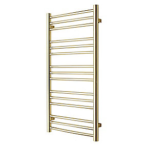 TVS PLUS 15-500 guld håndklæderadiator 990x500mm Vandbåren CC 470mm, guld PVD overfladebelægning