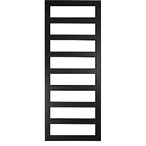 Kriss Sigma Håndklædevarmer 1500x600mm til centralvarme med flade firkantede rør. Matsort