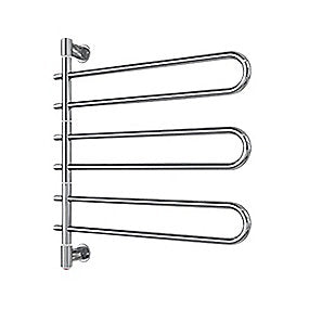 Strømberg Varzo håndklæderadiator 750x675mm, 3 arme, eltilslutning, poleret rustfrit stål