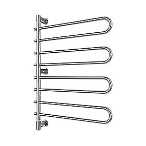 Strømberg Varzo håndklæderadiator 940x675mm, 4 arme, eltilslutning, poleret rustfrit stål