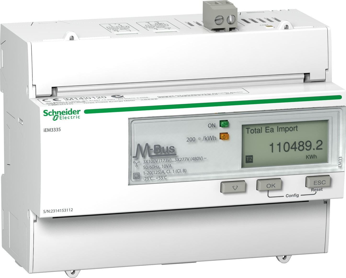 3-FASET KWH MÅLEINSTRUMENT 125A MBUS MID