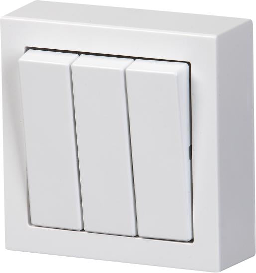 ABB UDVENDIG AFBRYDER TRIPEL 16A HVID