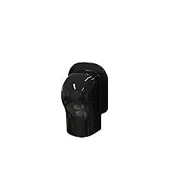 T75-S vægflange 78x58 mm, Sort RAL 9005