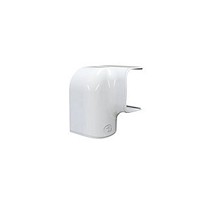 T75-H bøjning højre rotation 78x58 mm, Hvid RAL 9010, 90 gr.