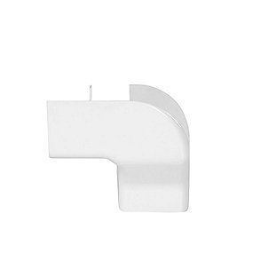 T80-H bøjning venstre rotation 80x60 mm, Hvid RAL 9010, 90 gr.