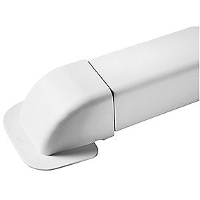 T140-H vægflange 140x90 mm, Hvid RAL 9010