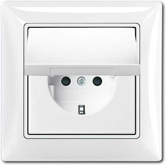 B55 SCHUKO-STIKKONTAKT, IP44, BLANK HVID