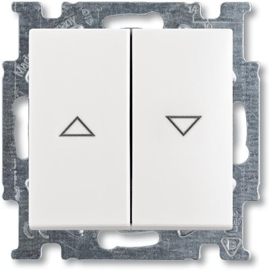 B55 JALOUSITRYK M/INTERLOCK, BLANK HVID