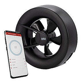 Duka Ventilator S8 Wi-Fi Black Rund Ø193 mm i sort