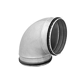 kort bøjning Ø200 90 gr. galvaniseret nippel / nippel