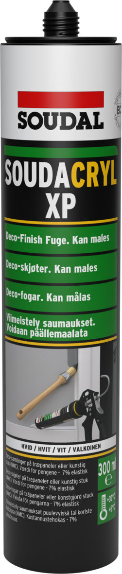 AKRYL FUGEMASSE SOUDACRYL XP 300ML HVID