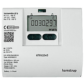 Kamstrup MULTICAL403 varmemåler 190mm x G1 ''B (R3/4 '') fremløb.2,5m3/h