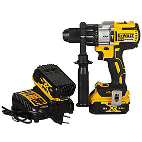 Dewalt Slagboremaskine 18V XR DCD996P2-QW - Inkl. 2 stk. 5,0Ah batterier, lader & TSTAK kuffert