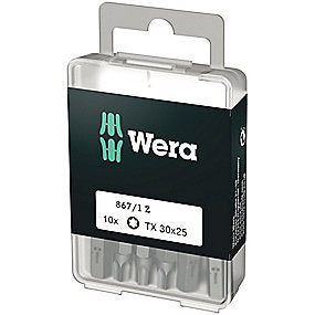 Wera bit TX30x25mm T/indv. Torx plus skruer, 1/4'' sekskant - 10 stk - 867/1