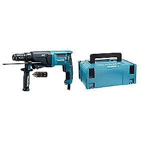 Makita Borehammer 800W SDS-plus. Med borepatron i makpac systemkuffert. HR2631FTJ