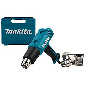 Makita Varmluftpistol 1600W. 2 hastigheder, med Kuffert og 4 dyser. HG5030K