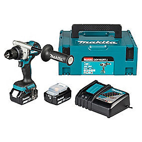 Makita Bore-/skruemaskine 18V DDF492RTJ LTX, 130/65Nm, inkl. 2x5,0Ah batt. lader & kuffert