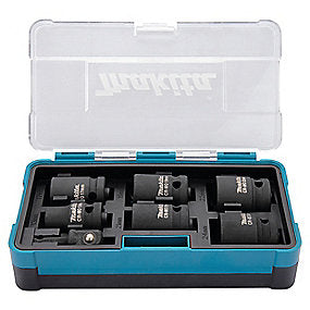 Makita slagtoppesæt 7 dele E-16592, toppe 13,17,19,21,22,24mm + Adapter 1/4''x1/2''