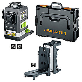 Laserline linielaser 3x360gr. PowerPlane 3G multi 18V grøn laser, uden batteri, lev. i kuffert