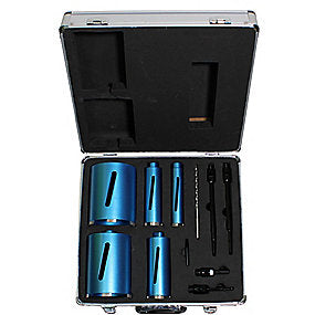 Norton tørbor sæt Adapter SDS & HEX, centerbor + Ø35-45-55-68-105mm i kuffert