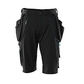 Mascot Håndværkershorts sort C50 m/aftagelige cordura hængelommer 17149-311-09