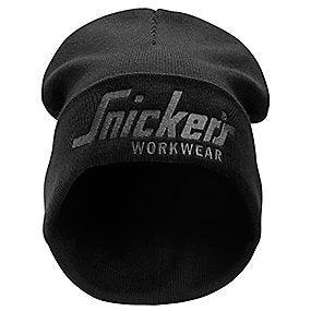 Snickers hue/beanie One Size, dobbelt lag strikstof, 100% akryl. Sort/koksgrå