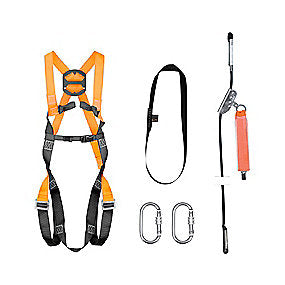 FallSafe BASIC 1 Faldsikringssæt med sele & 2 stk. Karabinkroge & 1 mtr. mont.strop. 10 mtr. Line