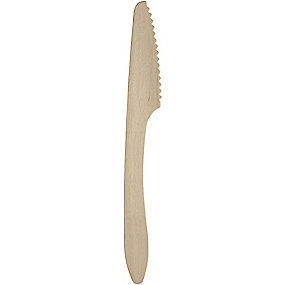 Gastro Line kniv 19,4cm, brun birketræ, premium komposterbar, pakke a 100 stk.