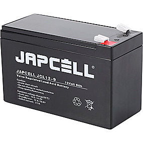 Japcell AGM-batteri 12V JCL12-9, 9,0Ah 4,8mm terminaler blybatteri