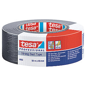 Tesa lærredstape 48mx50mm PRO 4662 PE, særlig høj klæbekraft. Sort