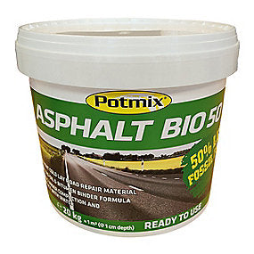 Potmix reparationsasfalt 20kg Asphalt Bio 50 er en klimavenligere asfalt af høj kvalitet