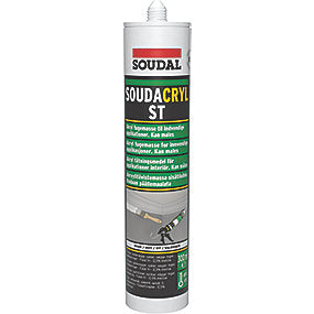 Soudal akrylfuge 300ml Soudacryl ST hvid, malbar & frostsikker ned t/-10gr.C