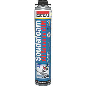 Soudal PU helårsskum 720ml Soudafoam All Season Gun, anv. ned t/-10gr. C. 1K hånd, NBS