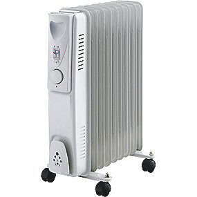 Gripo olietradiator 2000W med termostat, 1,5mtr. kabel med Schuko-stik, 3 indstillinger