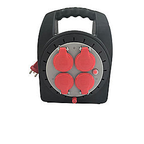 E-Line Kabeltromle 15m 3G1.0mm² H05RR-F, 230V, 900W/2300W, 3,9/10A, CE godkendt
