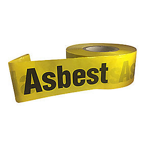 Afspærringsbånd - Asbest Gult bånd med tekst