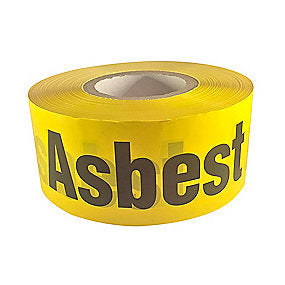 Tape Asbest med tekst