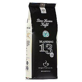 Peter Larsen kaffe blanding 13 400g sort formalet, mellemristet, Rainforrest Alliance