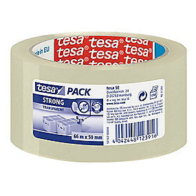 tesa Strong pakketape 66 m x 50 mm, transparent