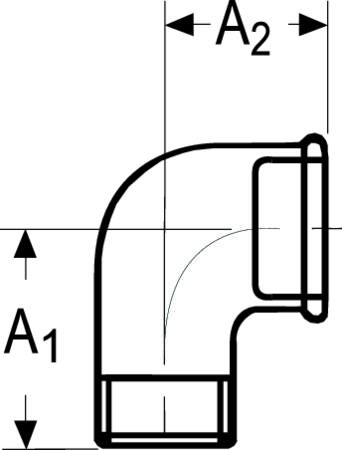 +GF+ VINKEL GALV. MF/NP 90GR 3/4
