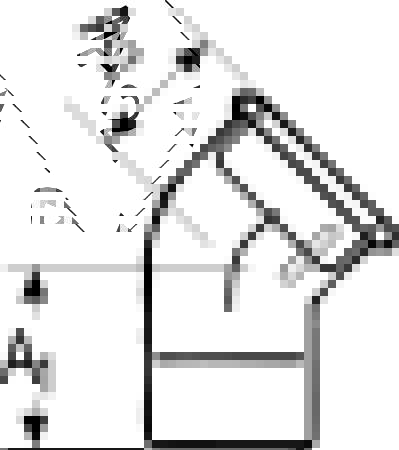 +GF+ VINKEL SORT MF/NP 45GR 1/2