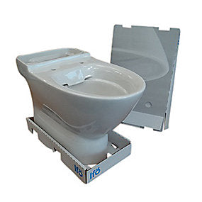Ifö Spira Art toiletskål med lukket S-lås. Til limning. Rimfree
