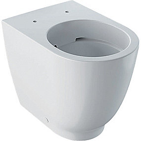 GEBERIT ACANTO toiletskål, forhøjet toilet, Rimfree toilet, back-to-wall toilet, KeraTect toilet, GEBERIT toilet, hvid toilet.