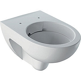 GEBERIT Renova hængetoiletskål, Rimfree toilet, KeraTect toilet, hængetoilet, GEBERIT toilet, hvid toilet, toilet til indbygningscisterne.