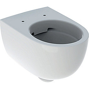 GEBERIT Renova Comfort hængetoiletskål, Rimfree toilet, forhøjet toilet, skjult montering toilet, hængetoilet, GEBERIT toilet, hvid toilet.