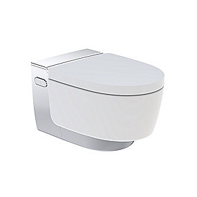 GEBERIT AquaClean Mera Comfort douchetoilet. Krom/hvid