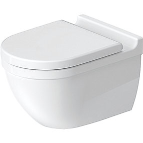 Duravit Starck 3 hængeskål med åben skylle-rand og HygieneGlaze. Eksl. Sæde