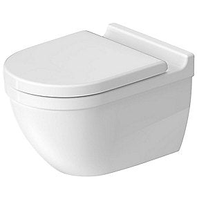 Duravit Starck3 hængeskål & toiletsæde, Durafix 2 toilet, Duravit toilet, hvid højglans toilet.