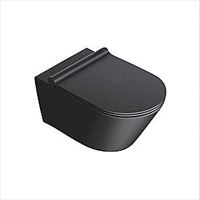 Catalano ZERO55 væg toilet, skjult montering uden skyllekant. Silentech skyl. Mat sort