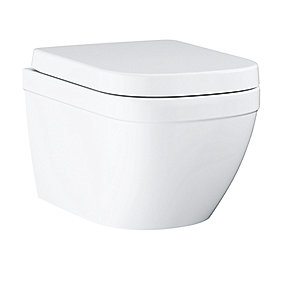 GROHE Euro Ceramic hængeskål & sæde, Rimless toilet, Triple Vortex toilet, softclose toiletsæde, quick release toiletsæde, GROHE toilet.